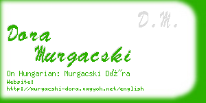 dora murgacski business card